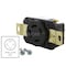 Ac Works Locking Receptacle, L16-20R, 20 A, 480V AC, Three Phase, 3 Pole, Flush Mount, Black FML1620R - alternate 2
